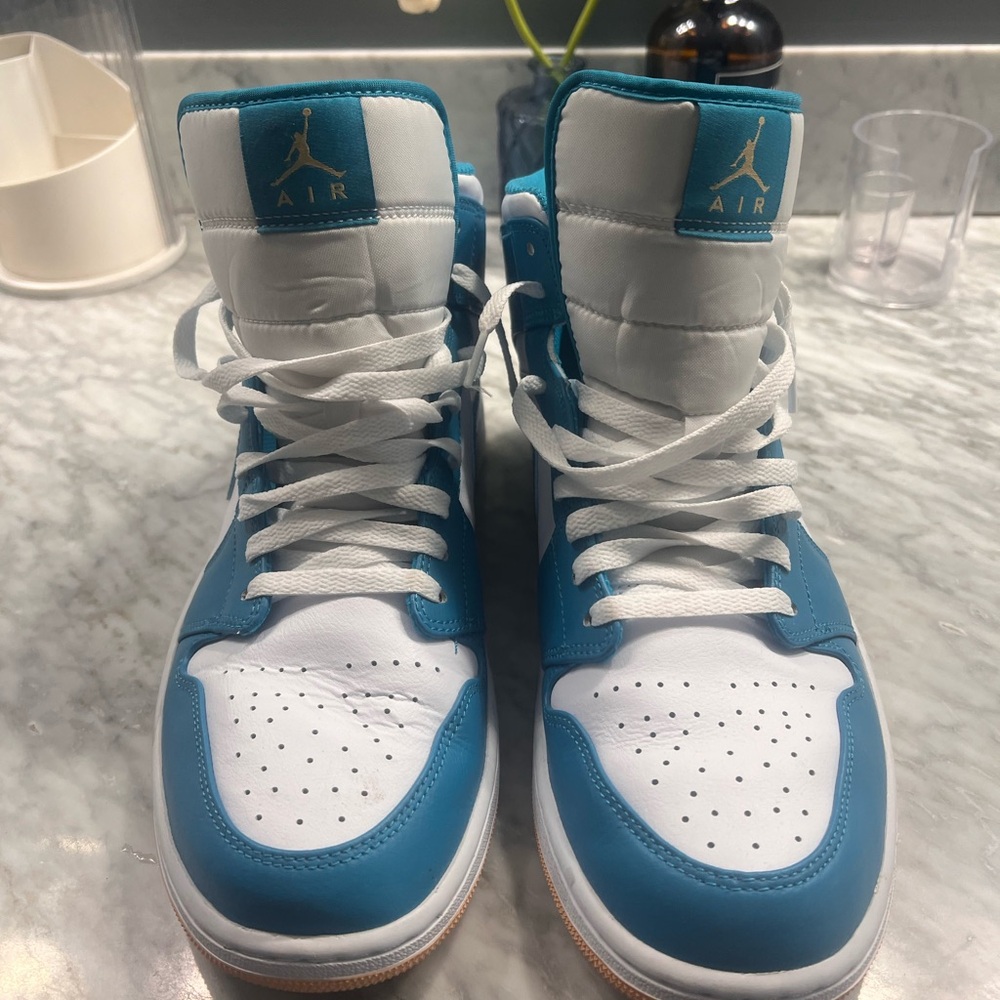 Kids High-Top Sneakers - Blue and White